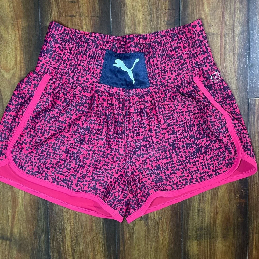 Puma Women's Athletic Shorts in Pink and Navy